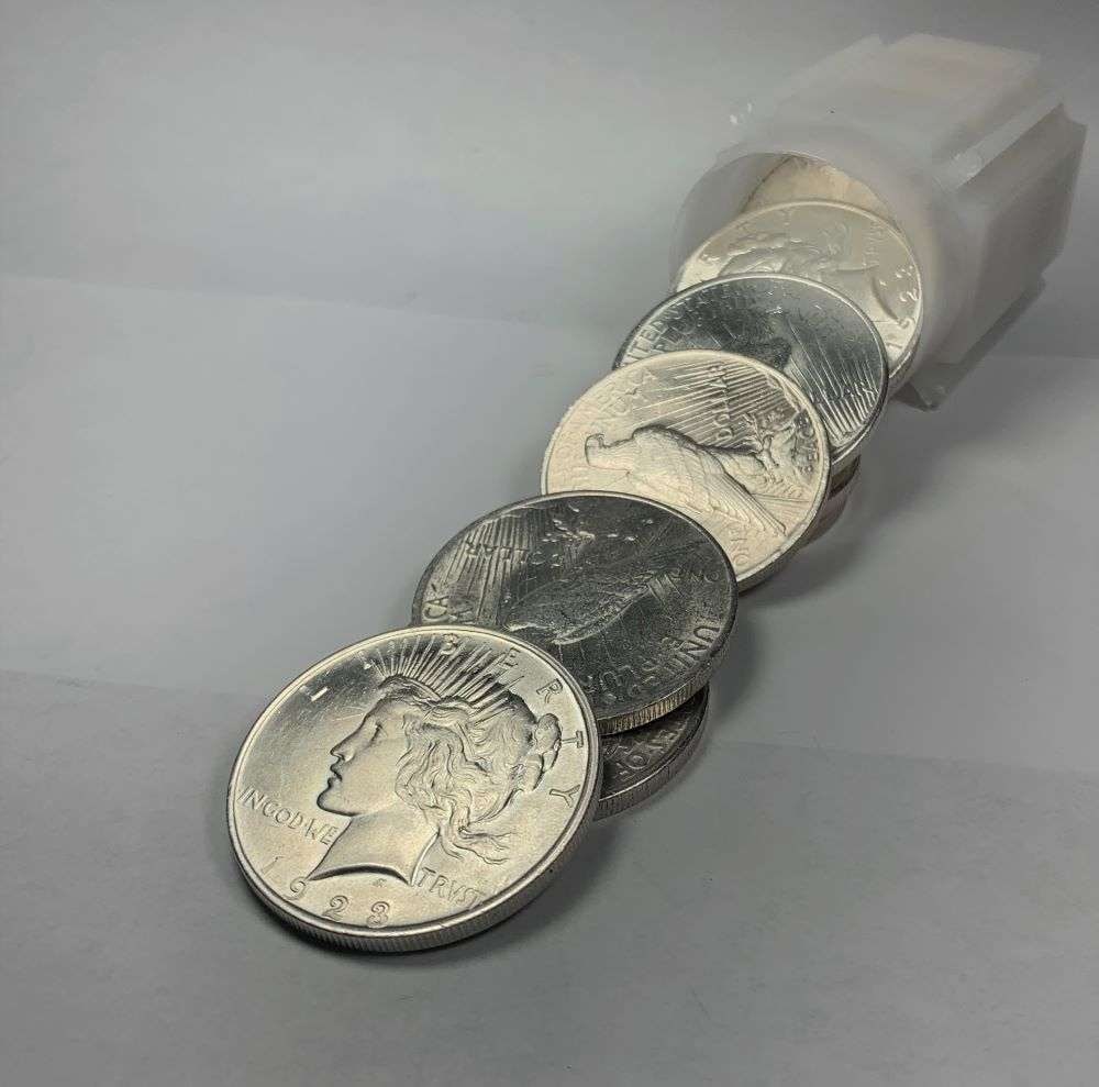 Roll (20) 1923-1925 Peace Silver Dollars BU (1 of 3)