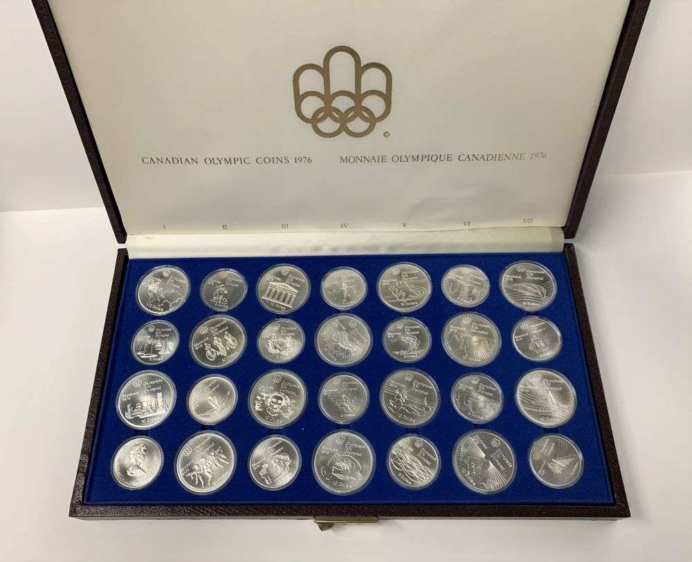 1976 Canadian Olympic Silver Set 30.352 ozt ASW (28-coins) (1 of 9)
