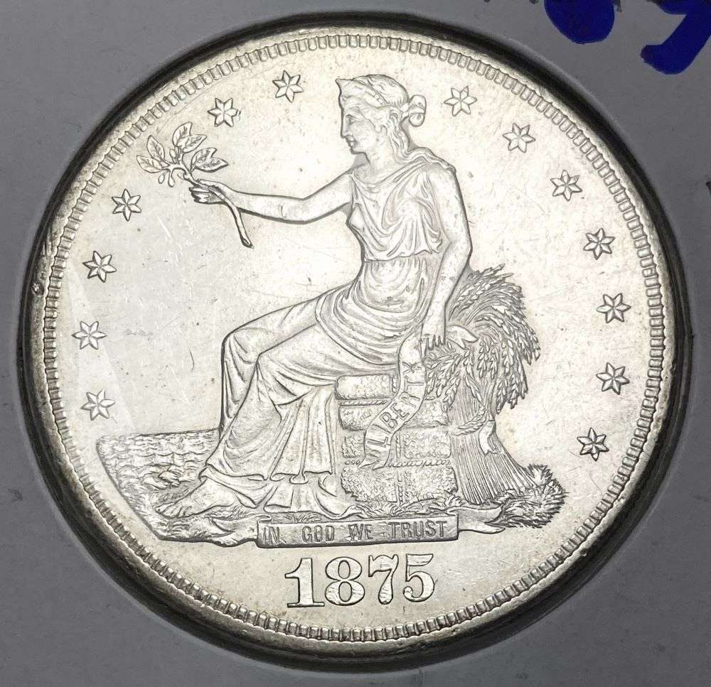 1875-S Trade Silver Dollar MS63 Details (1 of 3)