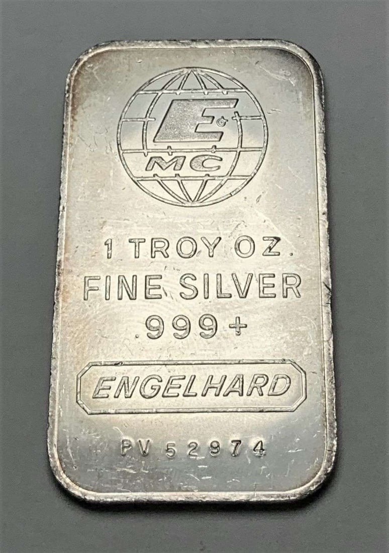Engelhard 1 ozt .999 Silver Bar: Winner shall receive the exact bar shown here. (BD/B)
