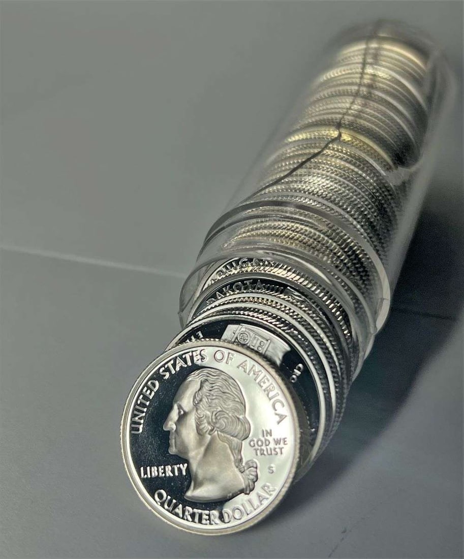 Stunning! 90% Silver Proof Cameo Roll (40-coins) Mixed Years Washington Quarters (1 of 3)