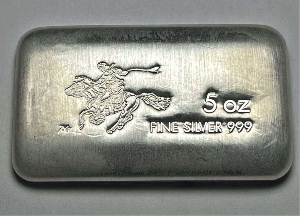 Pony Express 5 ozt .999 Silver Bar (1 of 3)