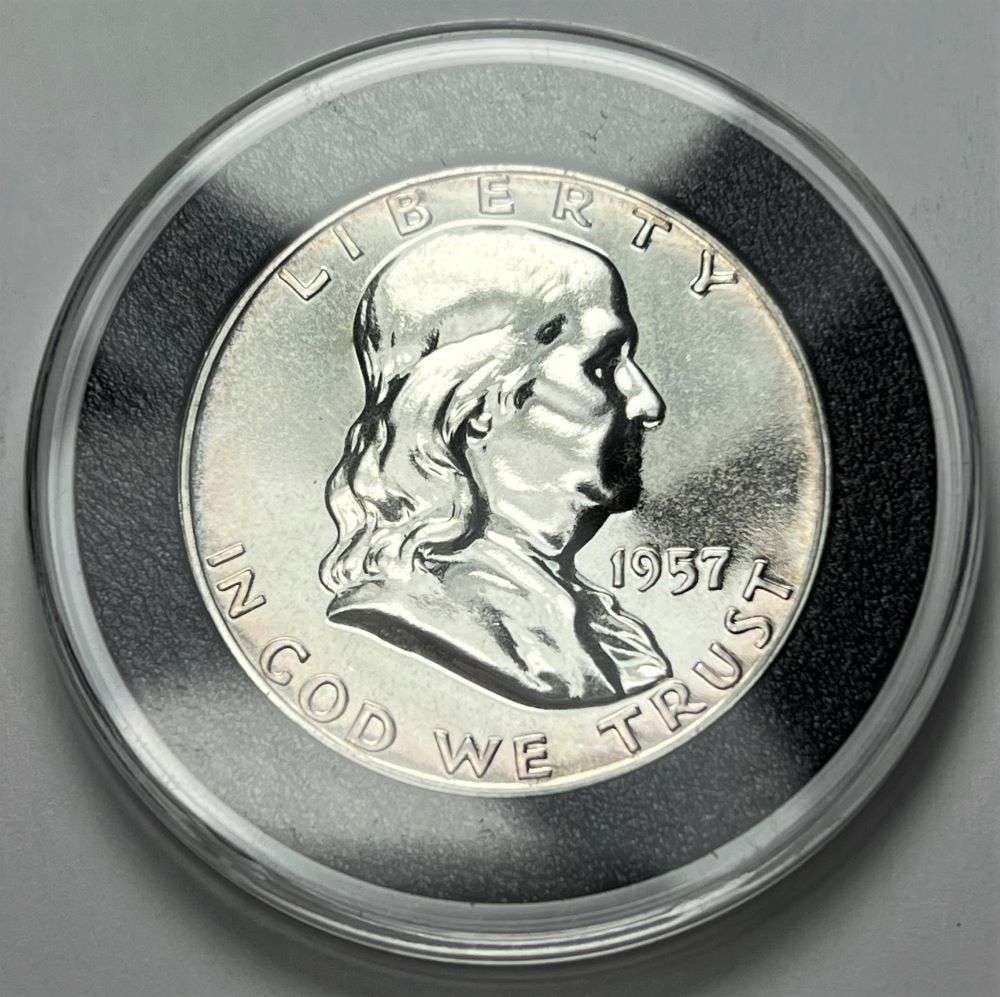 1957 Franklin Silver Half Dollar PF68+ (1 of 2)