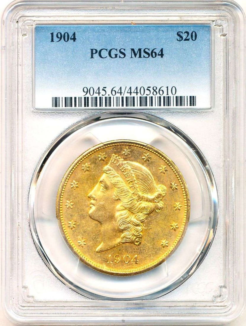 1904 Gold $20 Liberty Head PCGS MS64: Winner shall receive the exact coin shown here. (JL/UBUB)