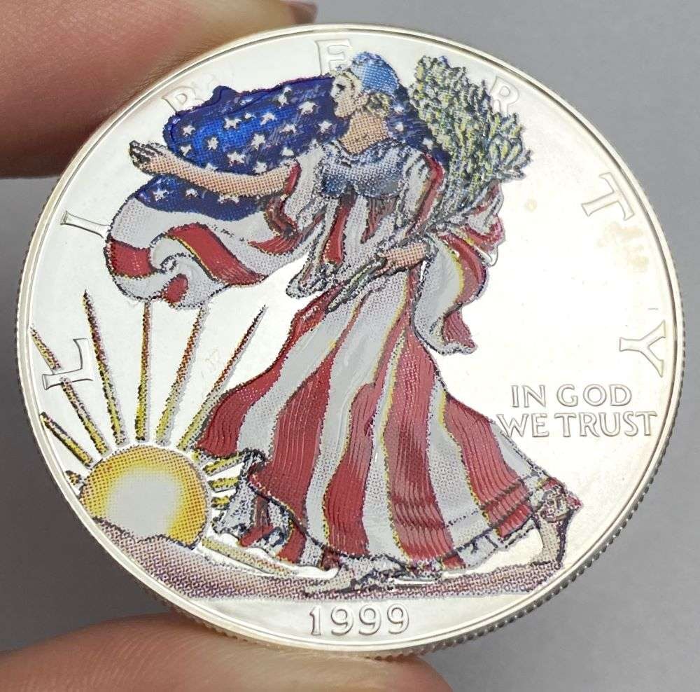 Colorized 1999 American Silver Eagle (1 of 2)