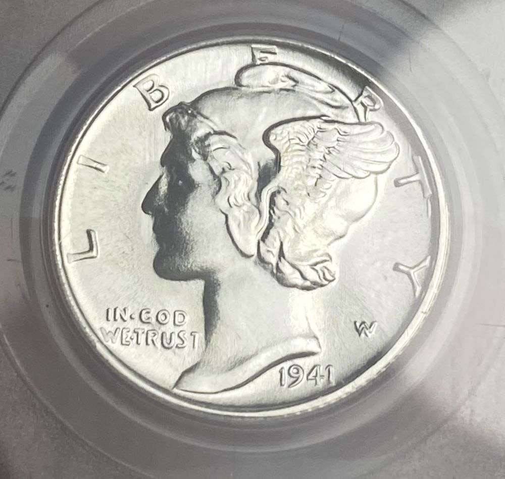 1941-S Mercury Silver Dime PCGS MS67 FB (1 of 4)
