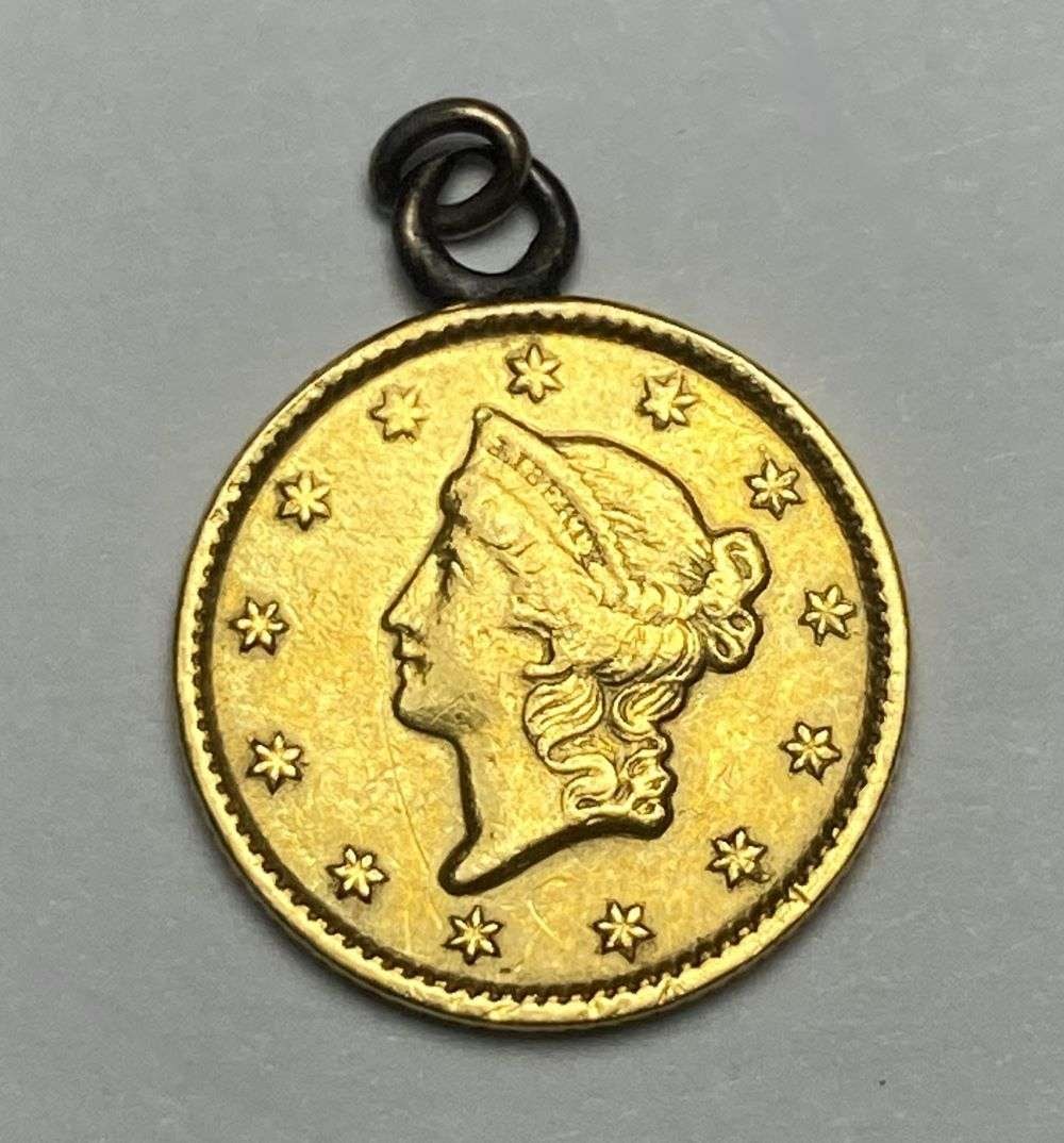 1851 Type 1 Gold Dollar W/ Jewelry Mount (1 of 2)