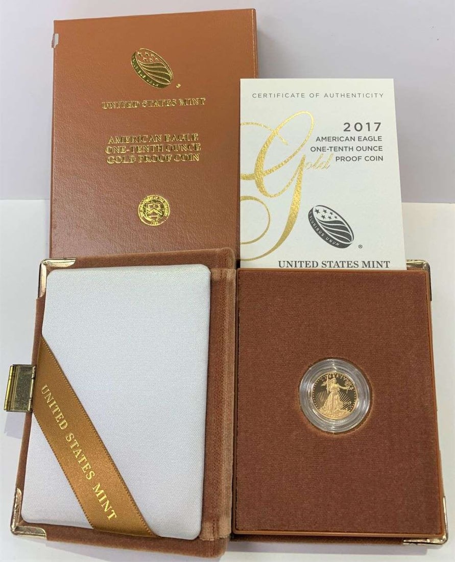 2017-W American Gold $5 Eagle 1/10th ozt PF69+ OGP (1 of 3)