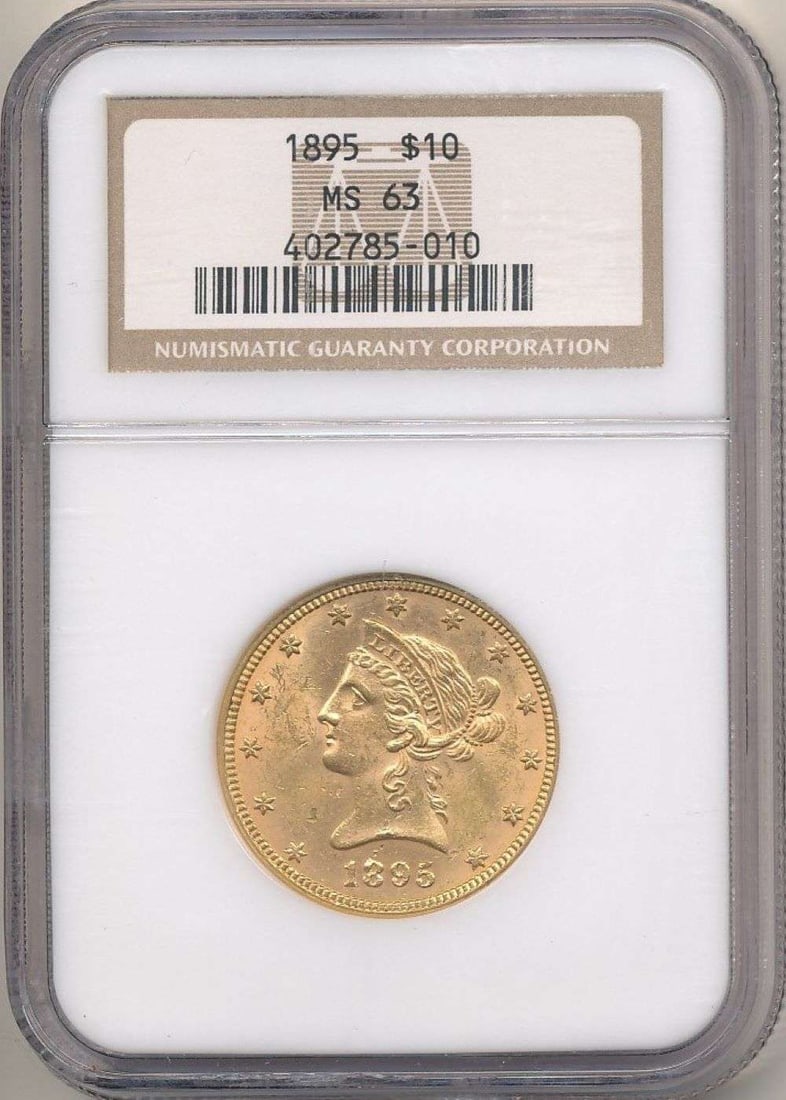 1895 Gold $10 Liberty Head NGC MS63 (1 of 4)