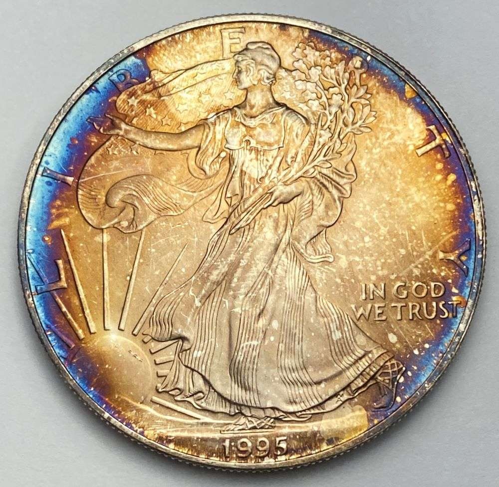Rainbow 1995 American Silver Eagle (1 of 2)