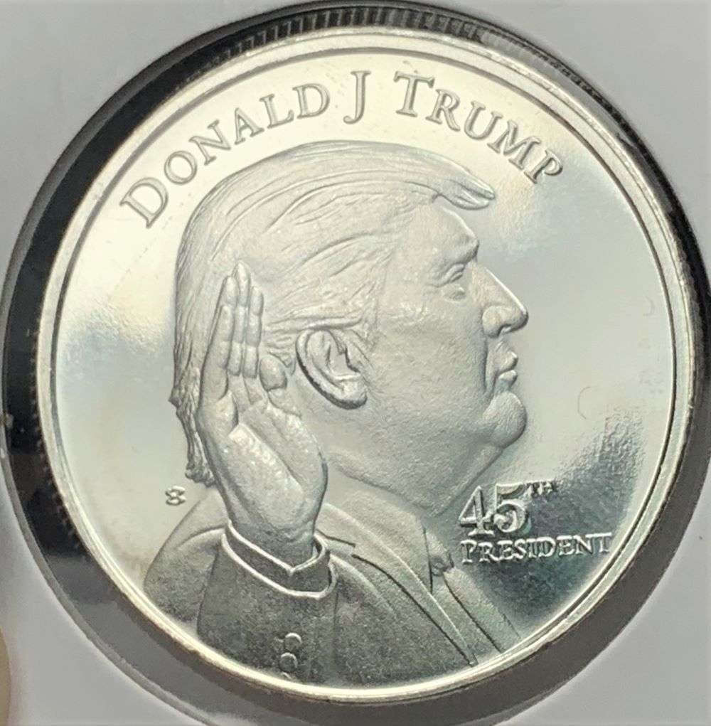 Donald J. Trump The White House 1 ozt .999 Silver: Winner shall receive the exact coin shown here. (BD/B)