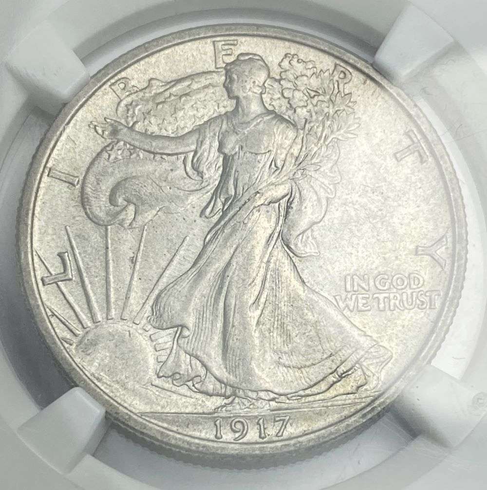 1917 Walking Liberty Silver Half Dollar NGC MS61 (1 of 4)