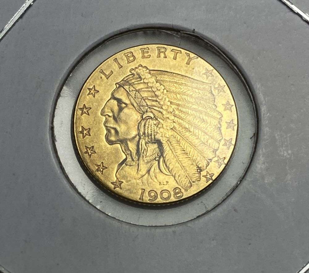 1908 Gold $2.50 Indian Head AU58 (1 of 2)