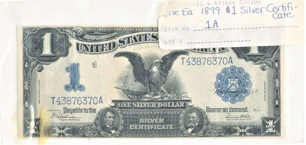1899 Black Eagle Silver Certificate $1 Note (1 of 2)