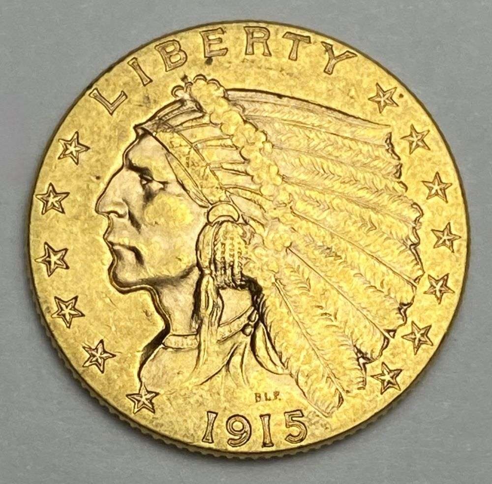 Last Minute! 1915 Gold $2.50 Indian Head MS63+ (1 of 2)