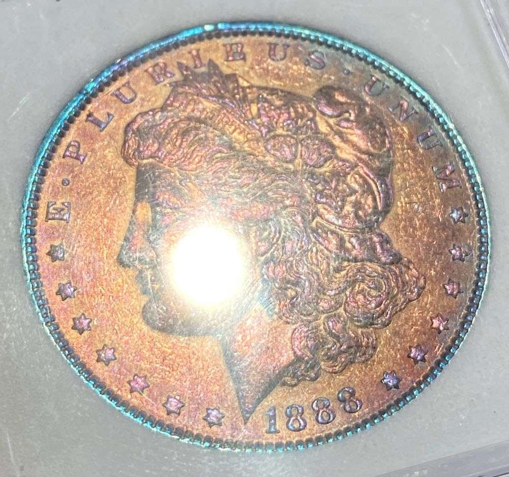 Monster Color 1888 Morgan Silver Dollar MS65 (1 of 5)