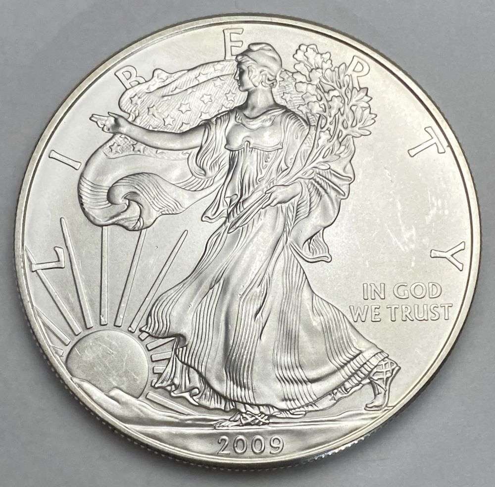 2009 American Silver Eagle: Winner shall receive the exact coin shown here. (RR/B)