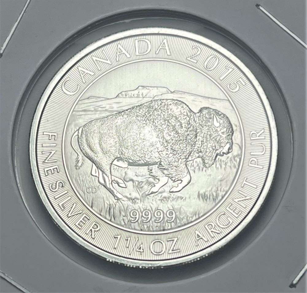 2015 Canada $8 Bison 1.25 ozt .9999 Silver (1 of 2)