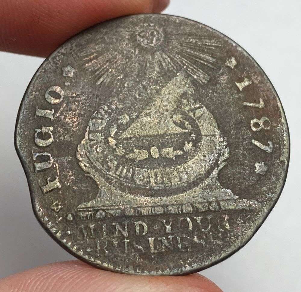 1787 United States Fugio Cent: Winner shall receive the exact coin shown here. (RR)