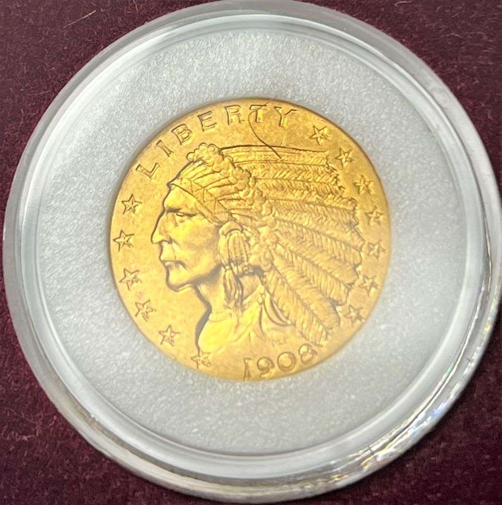 1908 Gold $2.50 Indian Head MS63 (1 of 3)