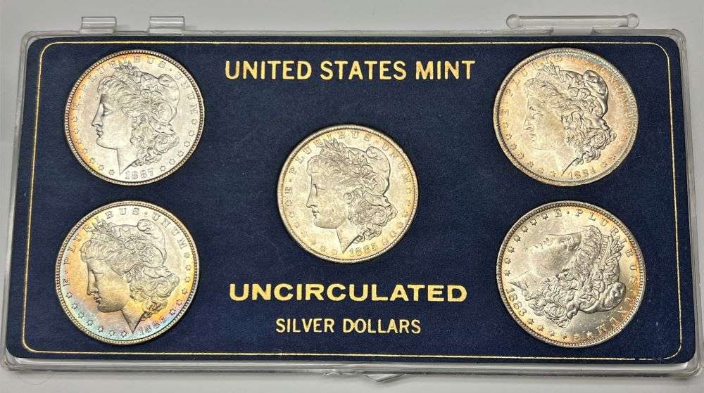 1883-1887-O United States Mint Morgan Silver Dollar Set (5-coins) (1 of 12)
