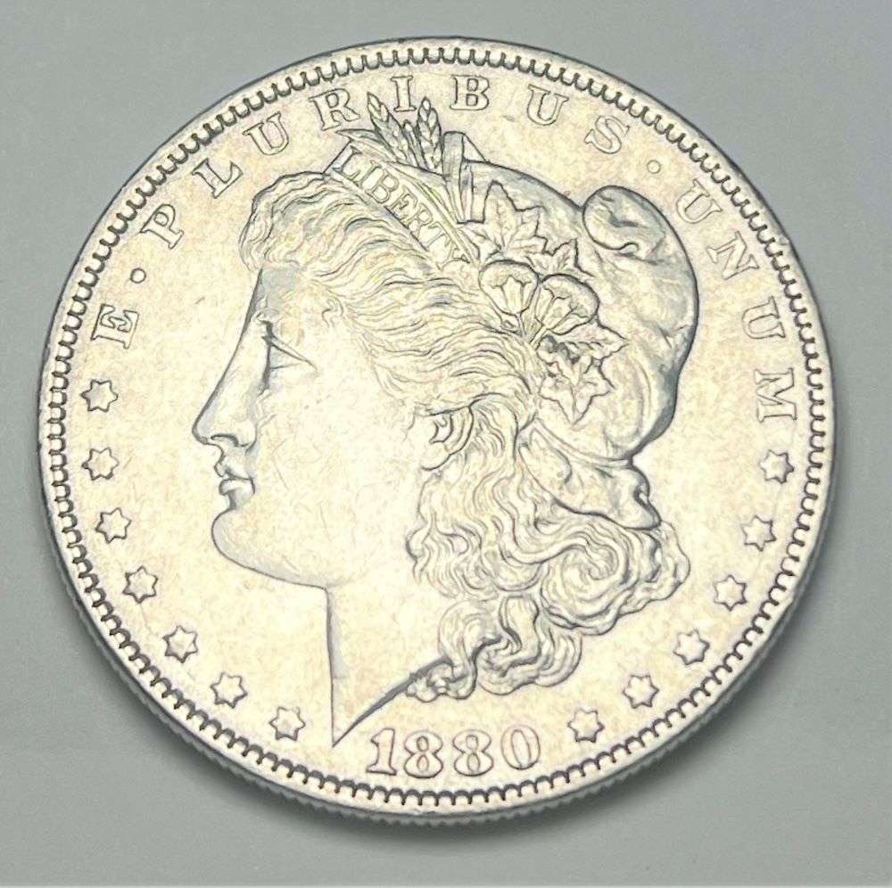 1880-O Morgan Silver Dollar AU (1 of 2)