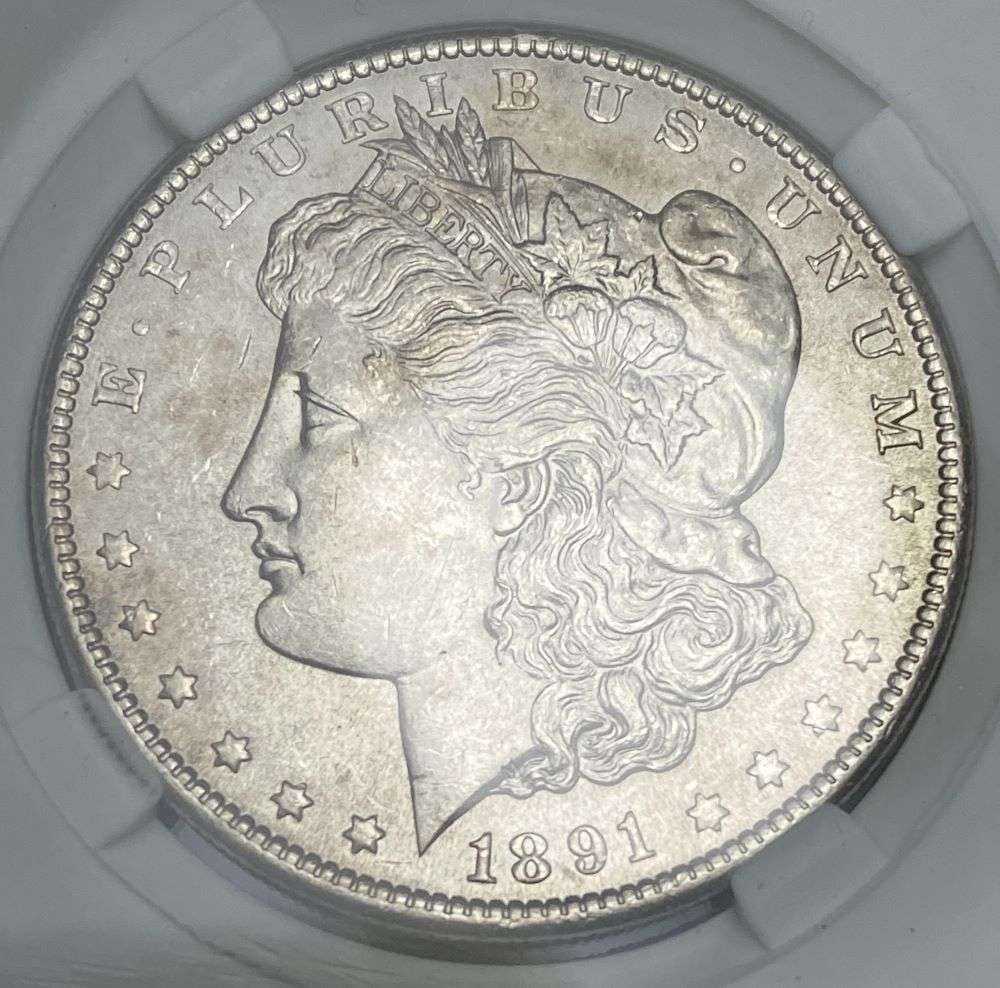 1891-S Morgan Silver Dollar MS64+ (1 of 4)