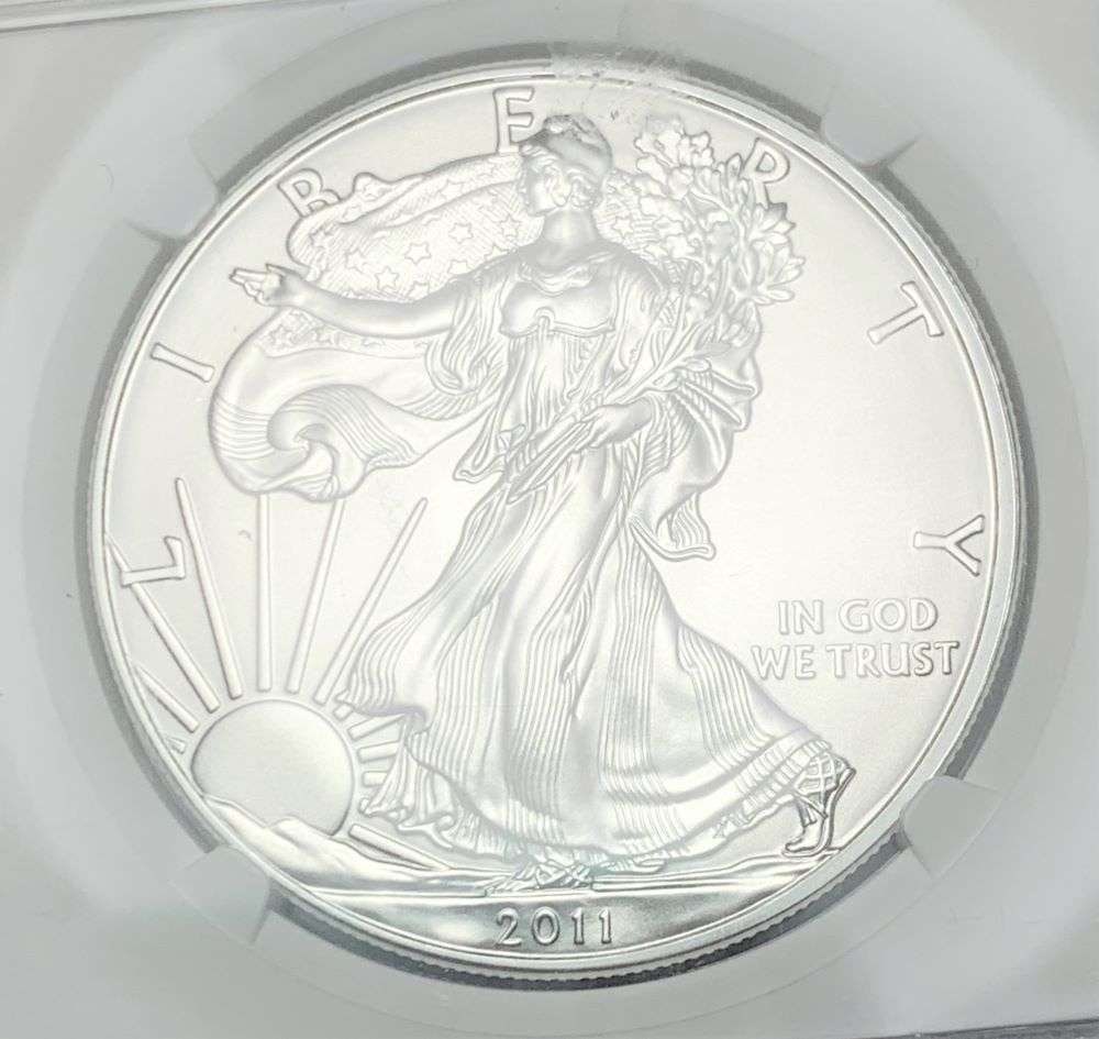 2011 American Silver Eagle NGC MS70 Eagle 25th Anniversary Early Releases (1 of 3)