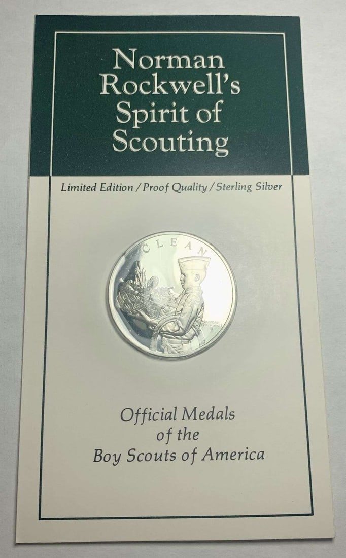 Norman Rockwell's Boy Scout Medal "Clean" Proof Sterling Silver (12 of 12) (1 of 4)