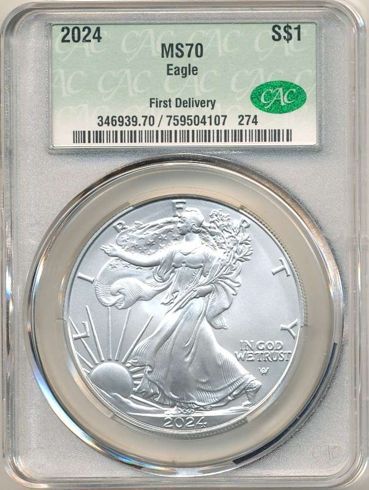 2024 American Silver Eagle CAC MS70 First Delivery (1 of 4)