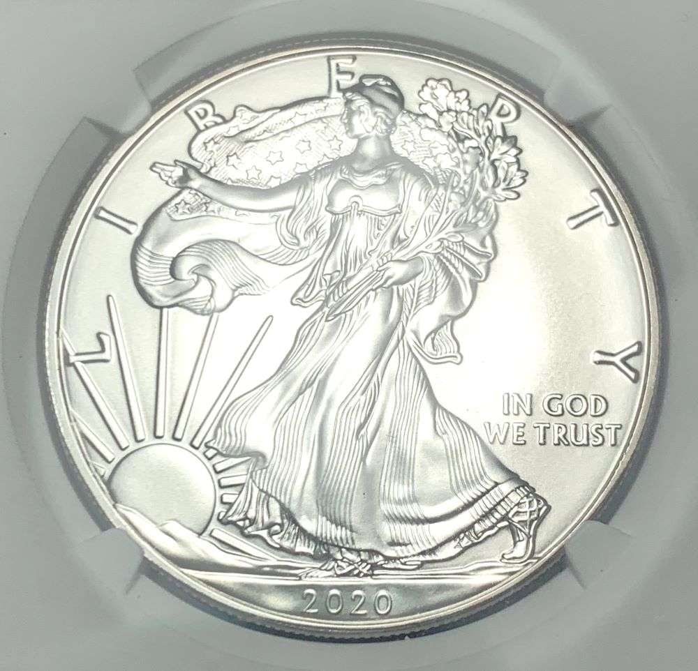 2020 American Silver Eagle NGC MS70 (U.S. State Series New Mexico) (1 of 4)