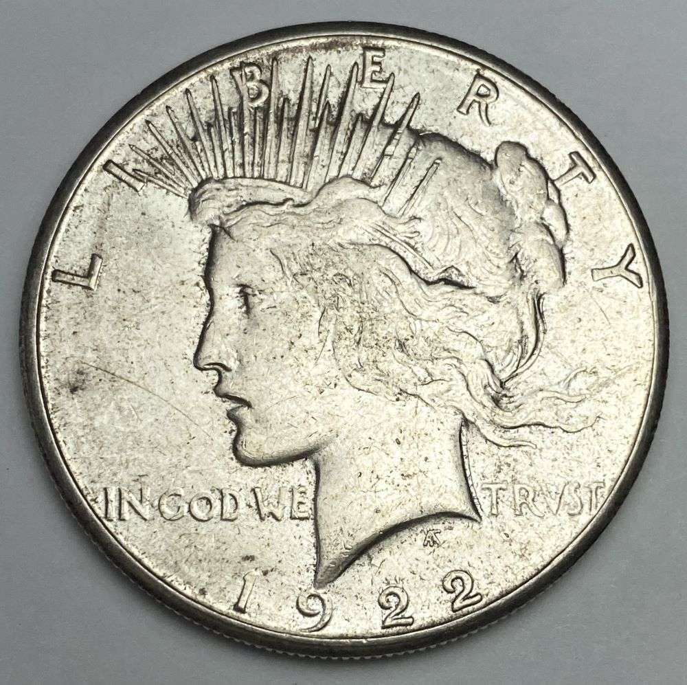 1922-S Peace Silver Dollar MS64: Winner shall receive the exact coin shown here. (RR/B)
