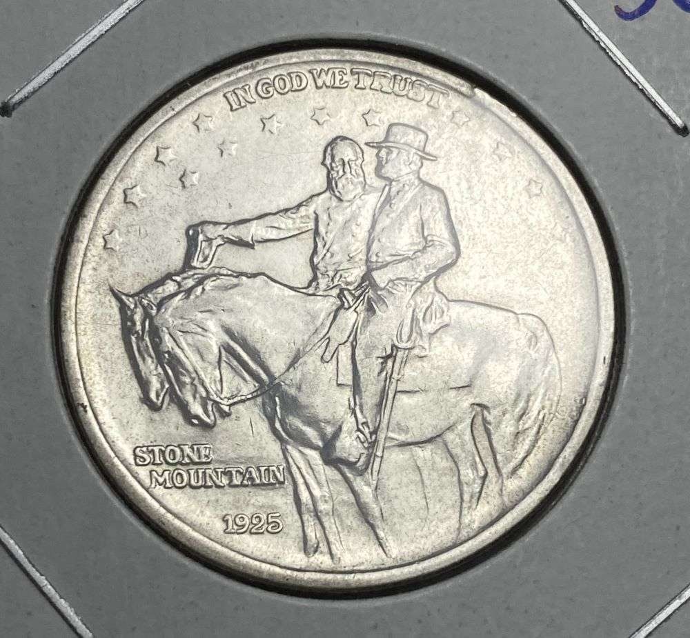 1925 Stone Mountain Commemorative Silver Half Dollar AU50 (1 of 2)