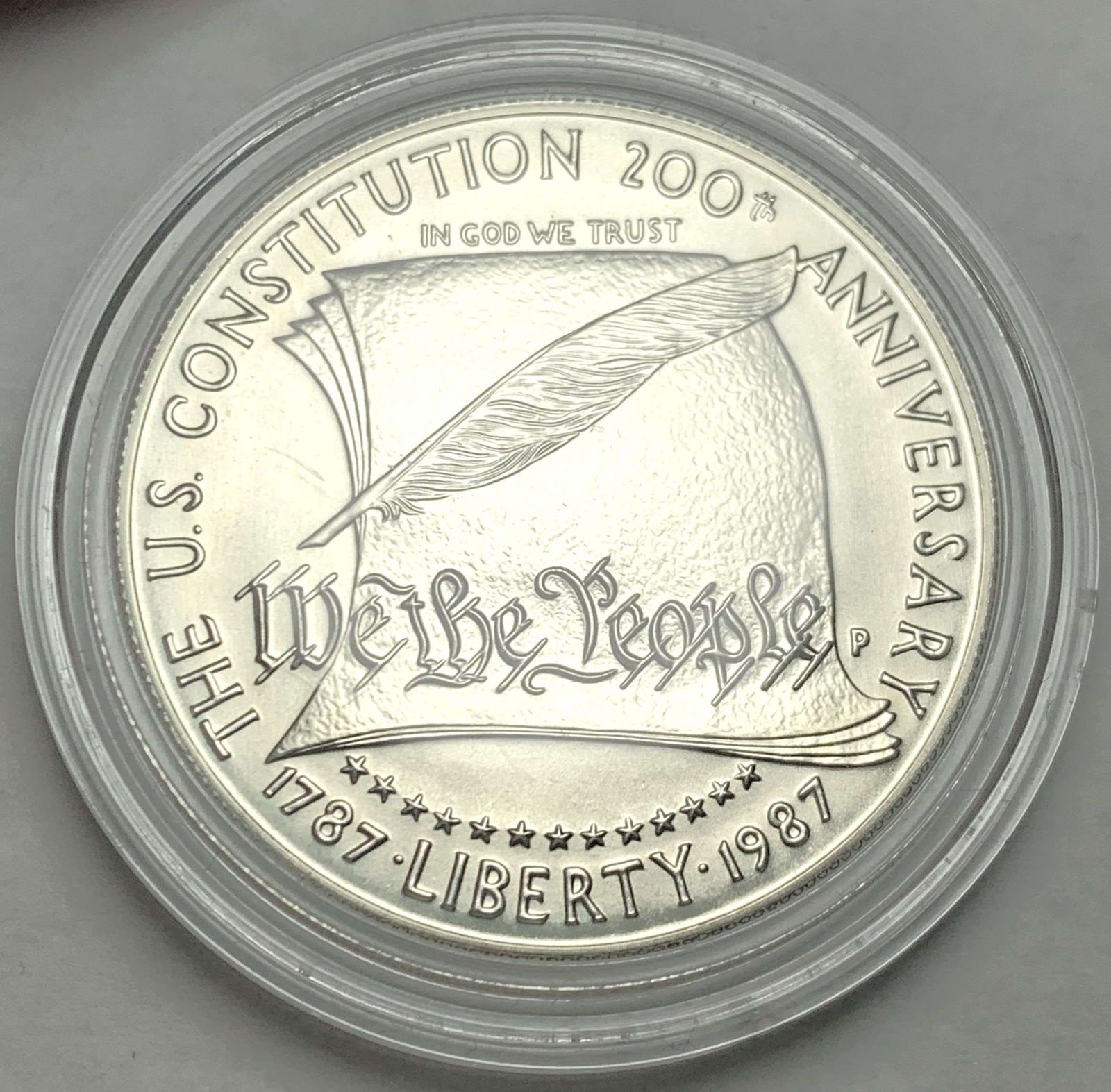 1987-P The U.S. Constitution 200th Anniversary Commemorative Silver Dollar (1 of 2)