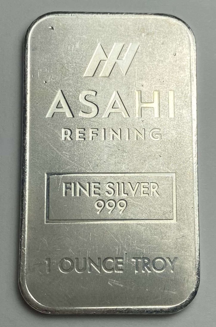 Asahi Refining 1 ozt .999 Silver Bar (1 of 2)
