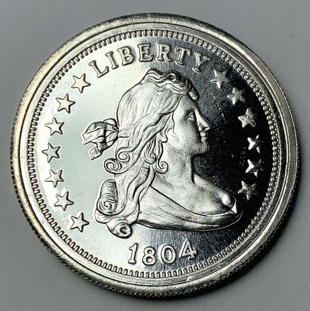 1804 Draped Bust Design 1 ozt .999 Silver (1 of 2)