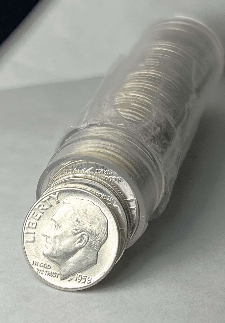 Roll (50) Mixed Date Mint Condition 90% Silver Roosevelt Dimes (1 of 3)
