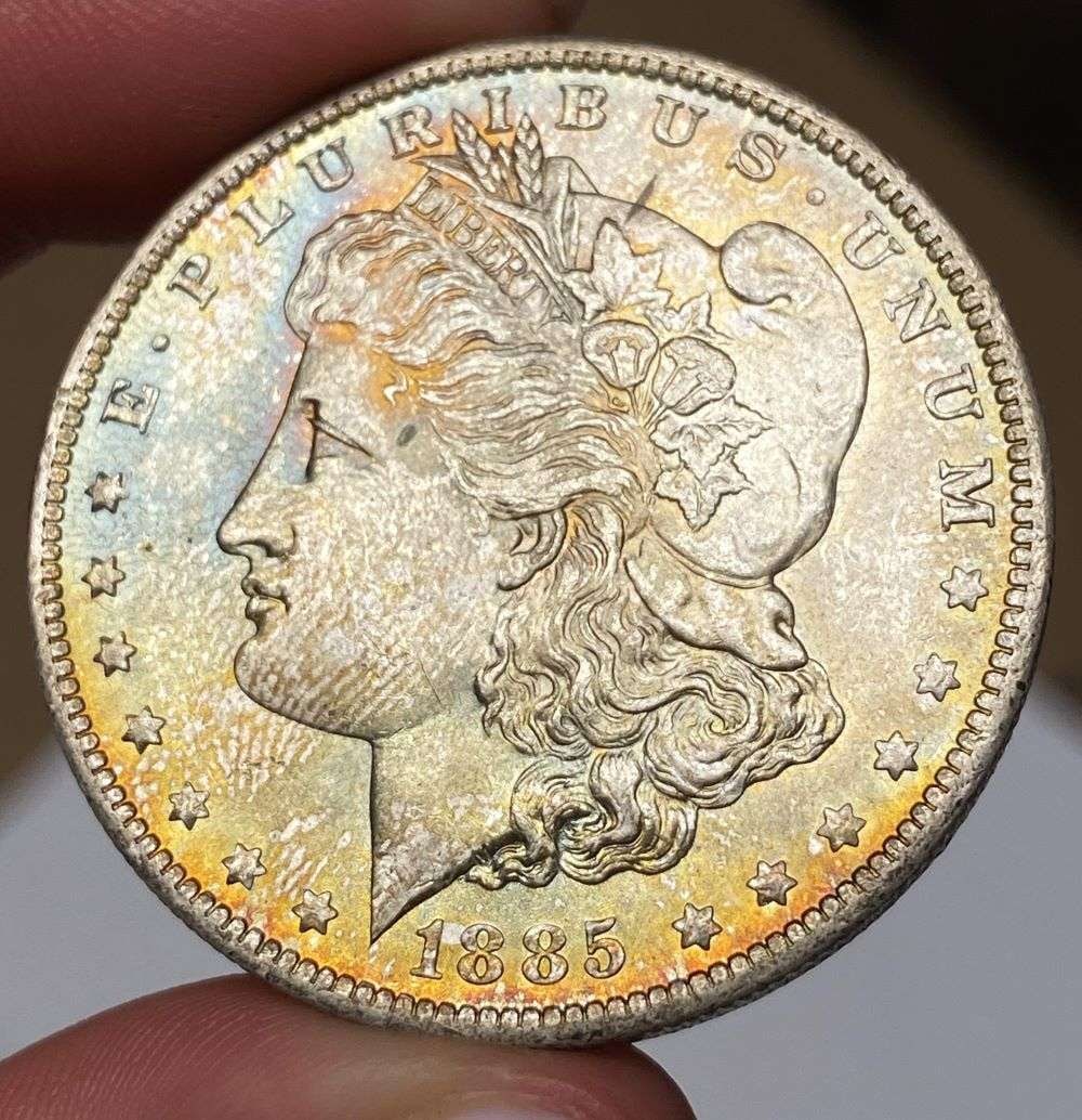 Amazing, Stunning Color 1885-O Morgan Silver Dollar MS64 (1 of 2)