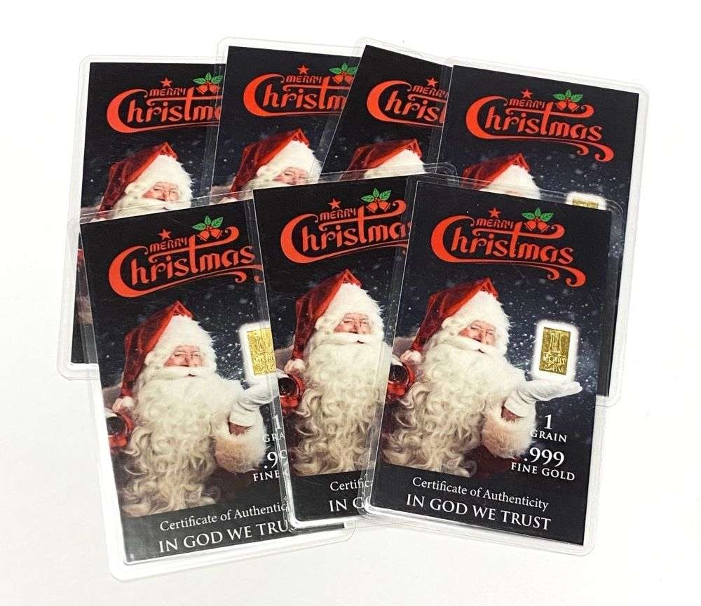 (7) Merry Christmas 24k Gold 1 Grain Bar (1 of 5)