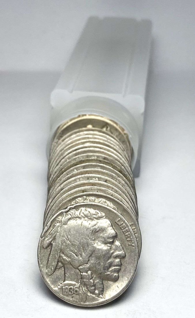 Roll (40-coins) 1936 Buffalo Nickel (1 of 3)