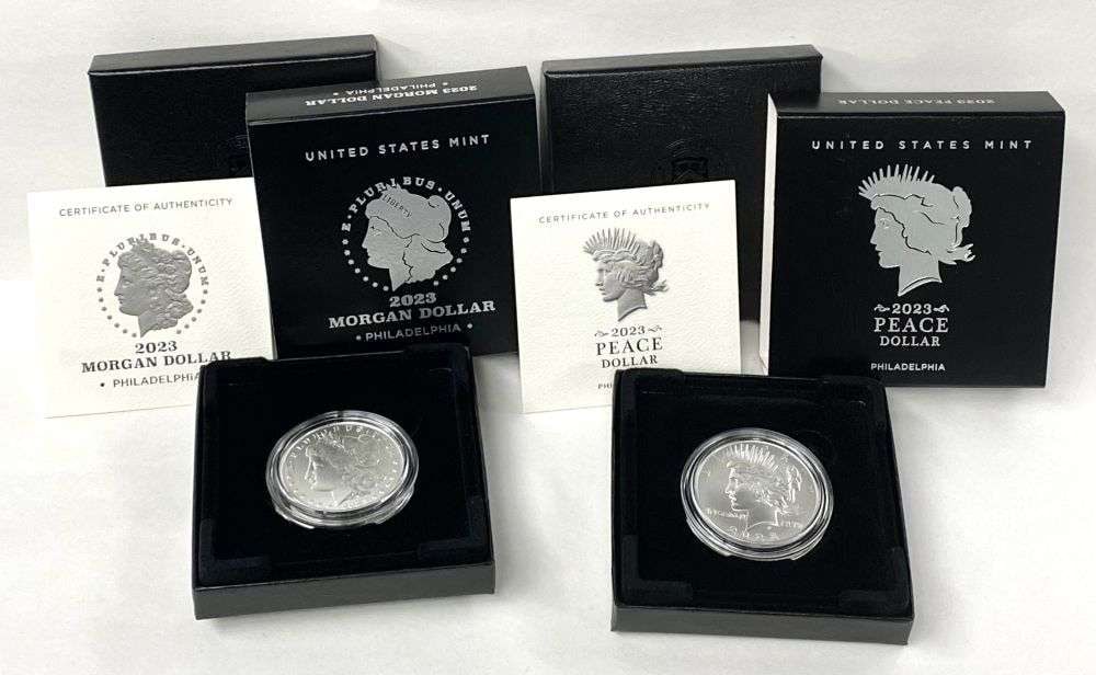 2023(P) Morgan & Peace Silver Dollar Set OGP (2-coins) (1 of 7)