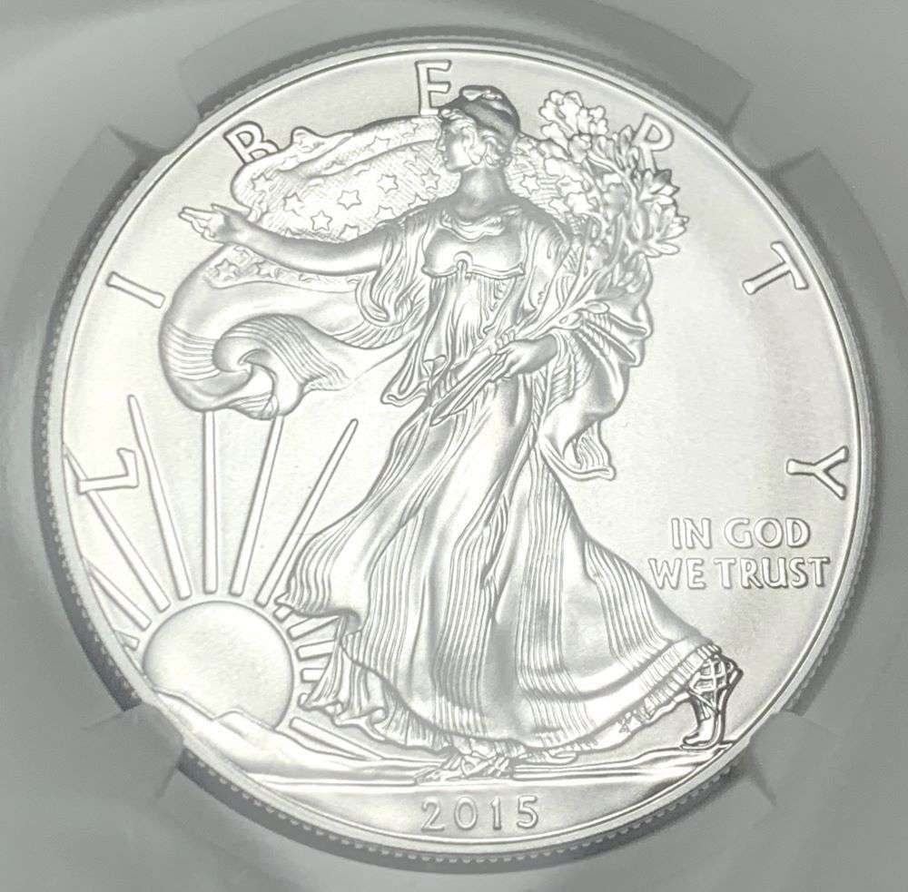 2015 American Silver Eagle NGC MS70 First Releases Signed By Elizabeth Jones (1 of 4)