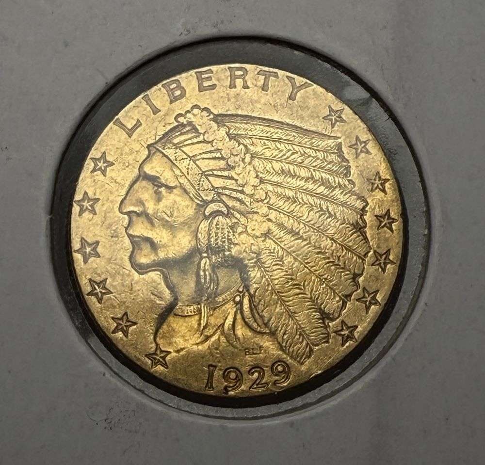 1929 Gold $2.50 Indian Head MS62 (1 of 2)