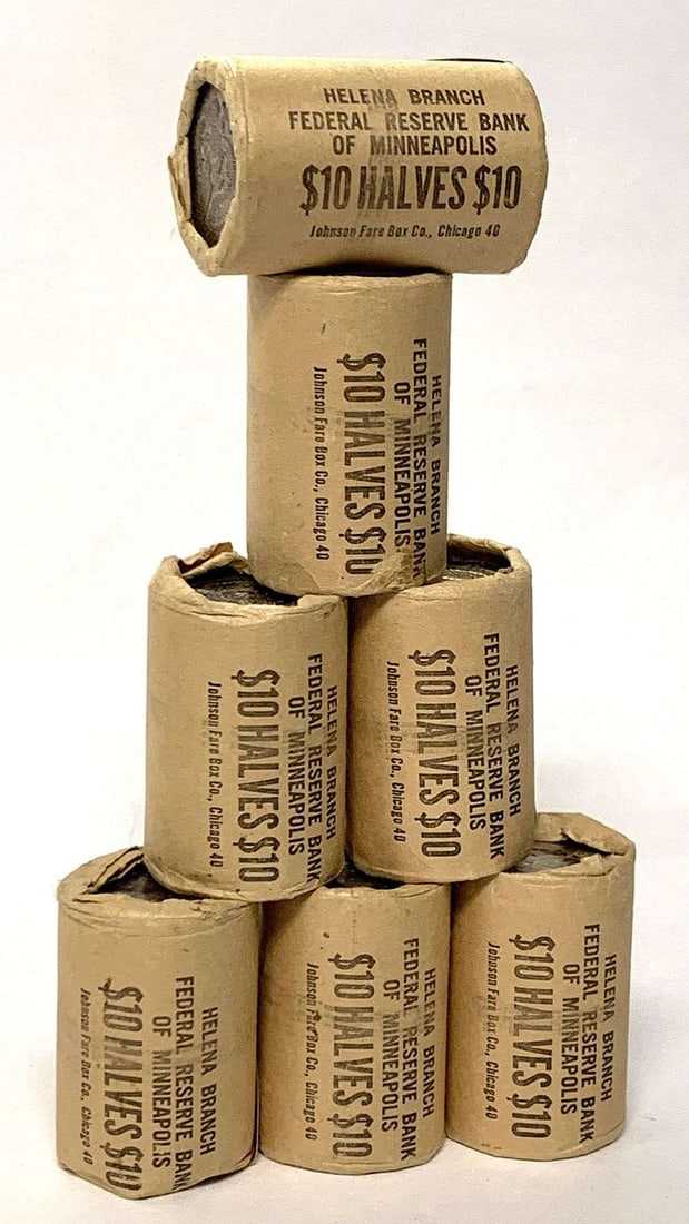 Pristine Helena Branch Federal Reserve Bank Roll (20-coins) 1964 JFK Silver Half Dollar: We guarantee these coins to be fresh and untoned on the inside. Winner shall receive (1) roll (20-coins) precisely resembling the one shown here. (HN/B)