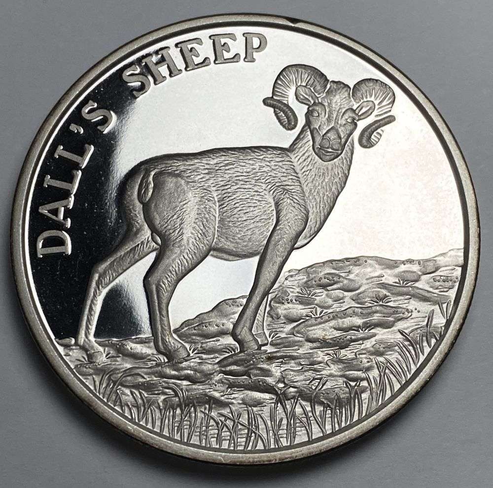 North American Wildlife Series "Dall's Sheep" Proof 2 ozt .999 Silver (1 of 3)