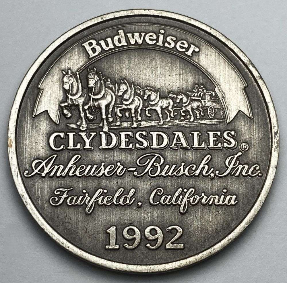 Very Rare Antique Finish Budweiser Clydesdales Fairfield, California .999 Silver (1 of 4)