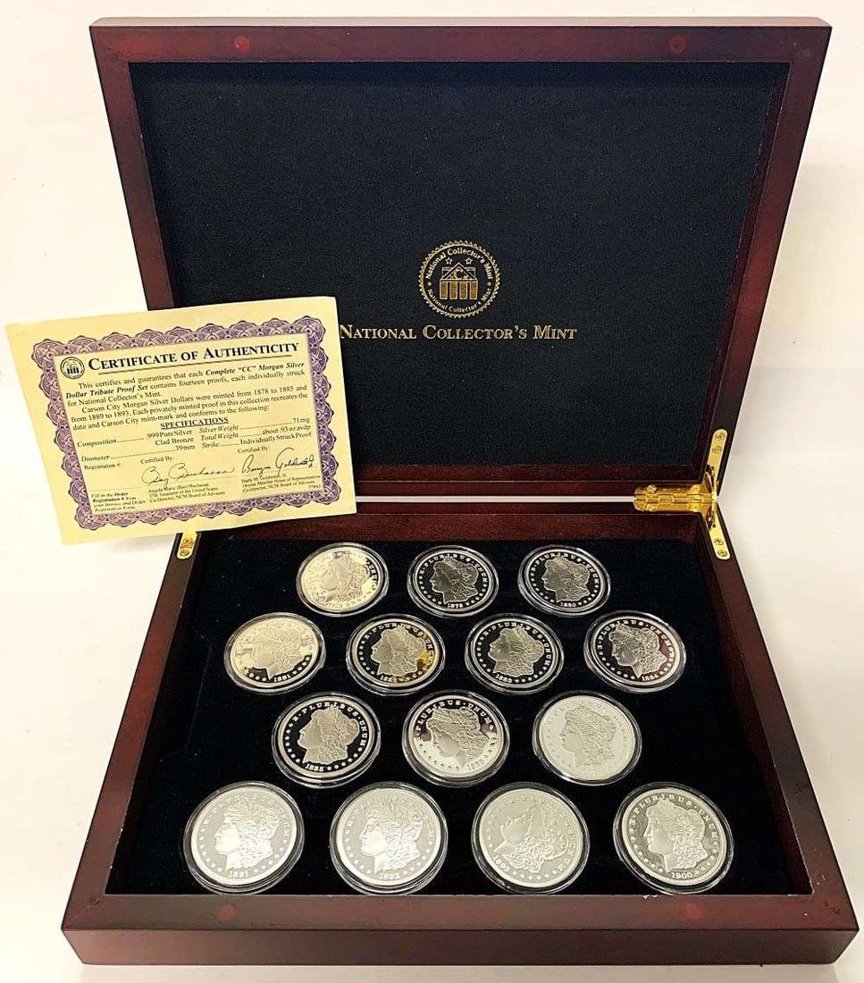 Complete Non Silver Carson City Proof 1878-1900 Morgan Dollar Design Set (14-coins) (1 of 5)