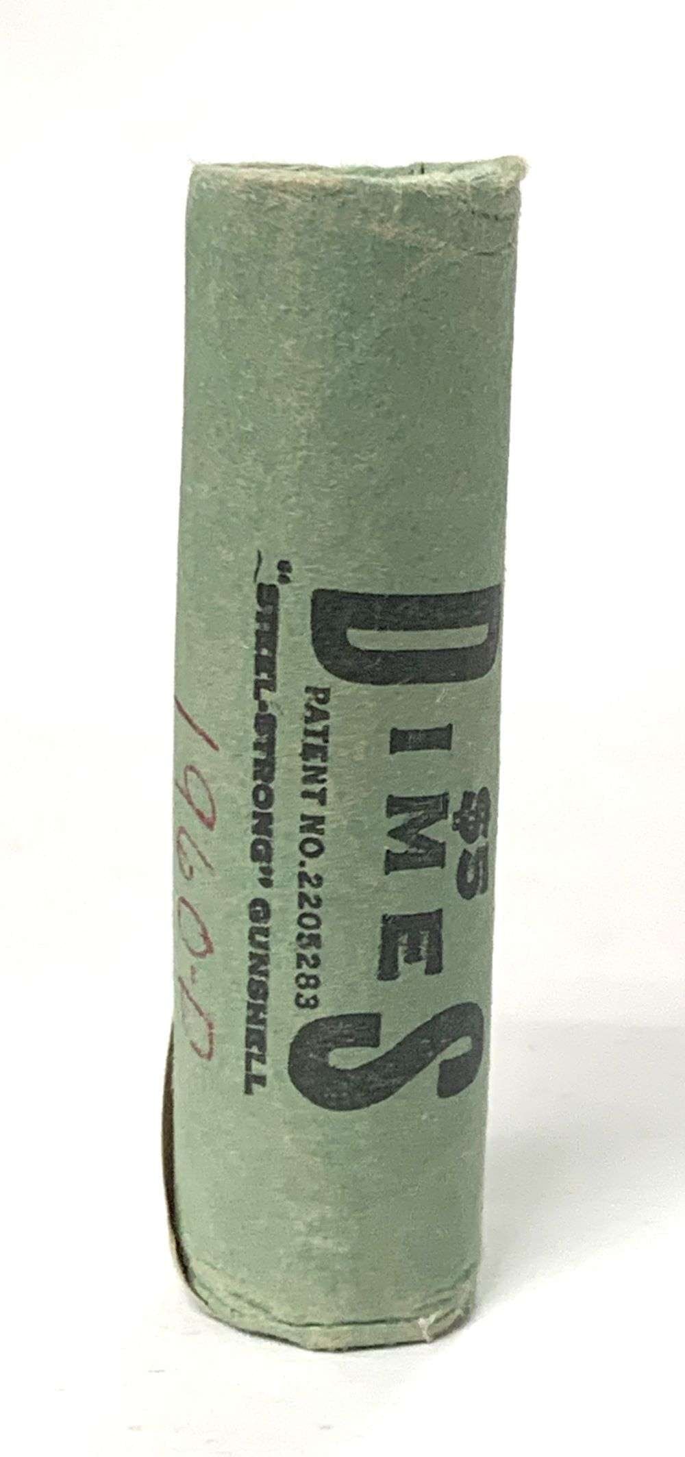 Bank Wrapped Roll (50-coins) 1960-D Roosevelt Silver Dimes $5 (1 of 4)