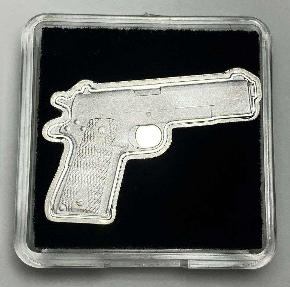 Silver Gun 5g .999 Silver: Winner shall receive the exact item shown here. (RR/B)