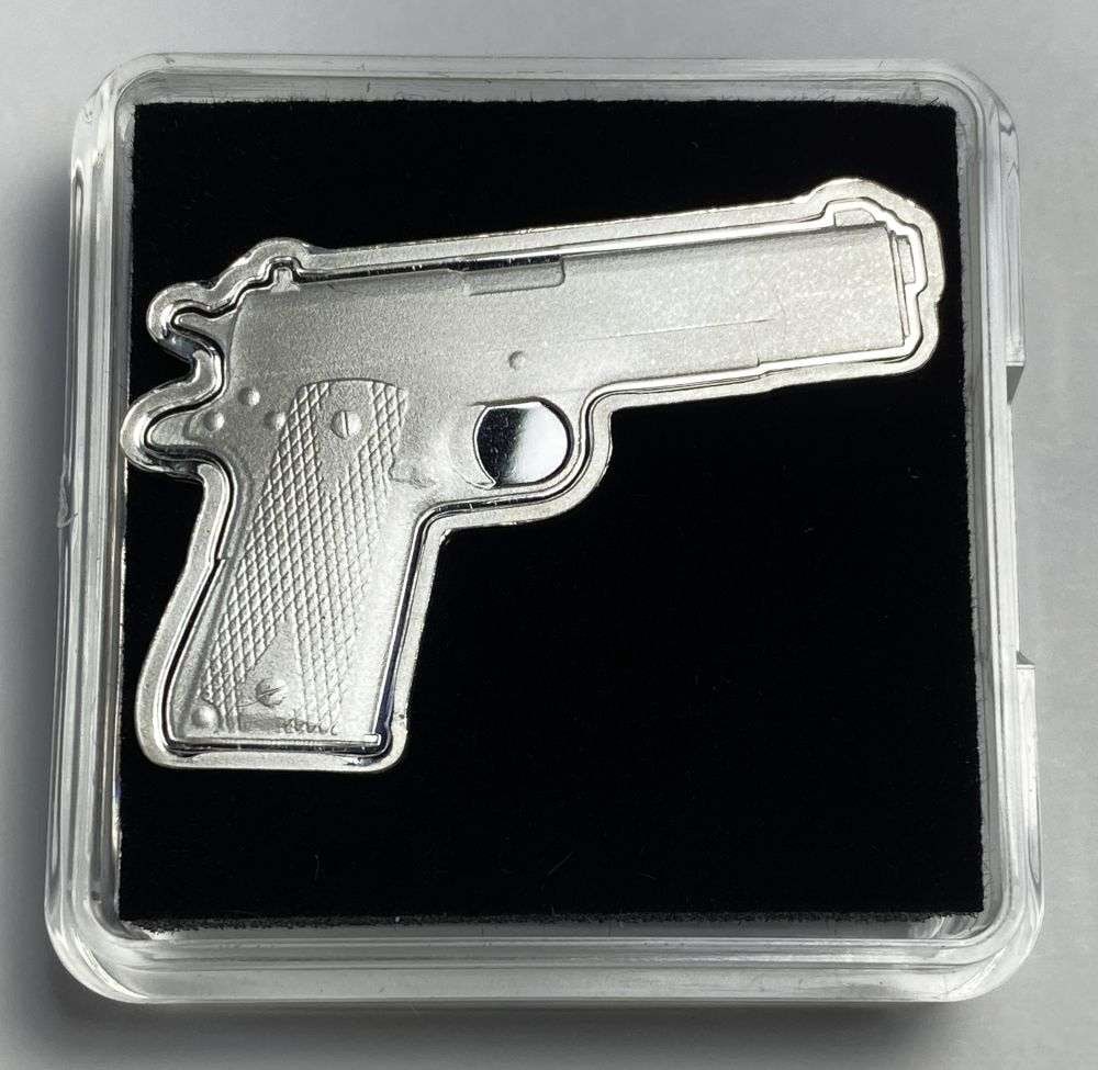Silver Gun 5g .999 Silver: Winner shall receive the exact item shown here. (RR/B)